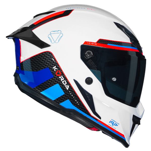 Korda Icon Tokio Helmet (Gloss White Red & Blue)