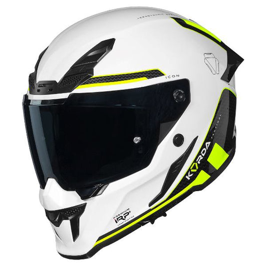 Korda Icon Tokio Helmet (Gloss White & Fluorescent Yellow)