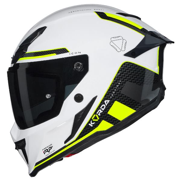 Korda Icon Tokio Helmet (Gloss White & Fluorescent Yellow)