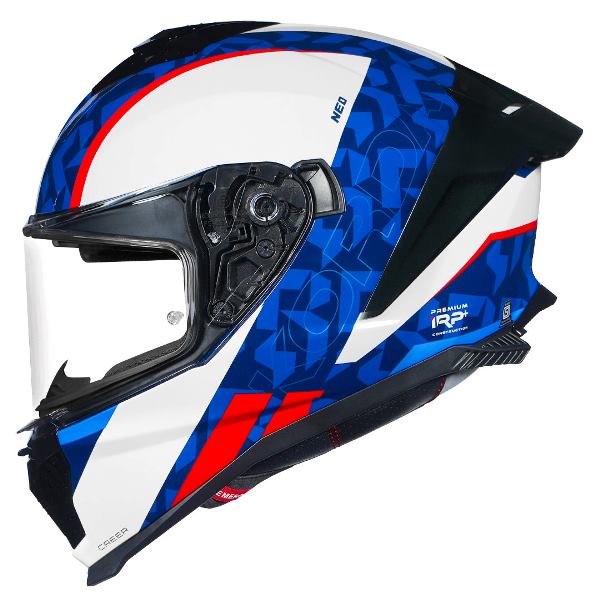 Korda Neo Creer Helmet (Gloss White Red & Blue)