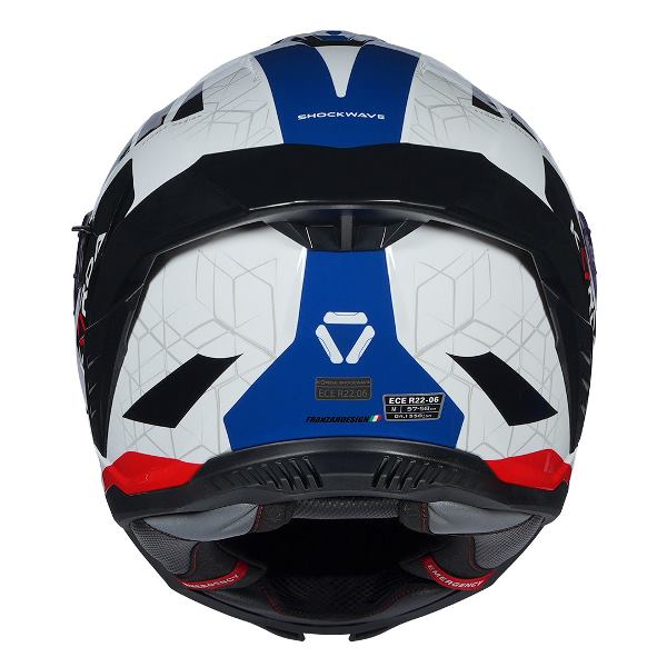 Korda Shockwave Evoque Helmet (Gloss White Red & Blue)