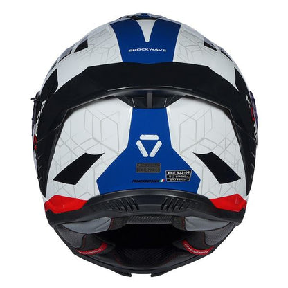 Korda Shockwave Evoque Helmet (Gloss White Red & Blue)