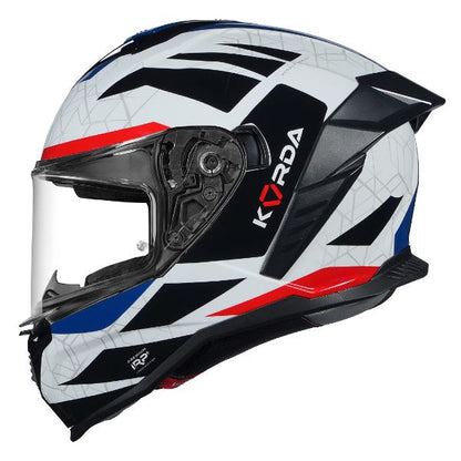 Korda Shockwave Evoque Helmet (Gloss White Red & Blue)