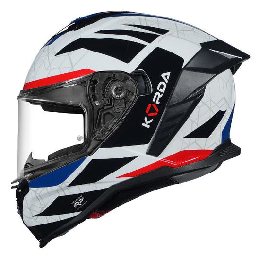 Korda Shockwave Evoque Helmet (Gloss White Red & Blue)