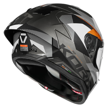 Korda Sonic GP Brave Helmet (Gloss Grey & Gold)