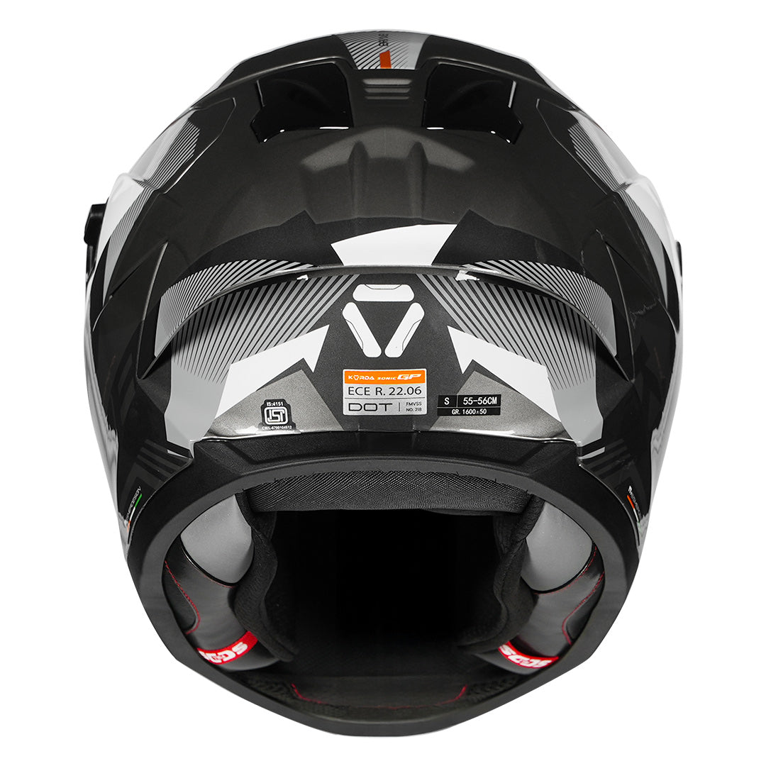 Korda Sonic GP Brave Helmet (Gloss Grey & Gold)