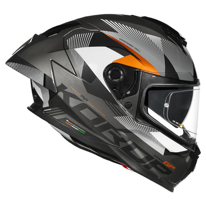 Korda Sonic GP Brave Helmet (Gloss Grey & Gold)