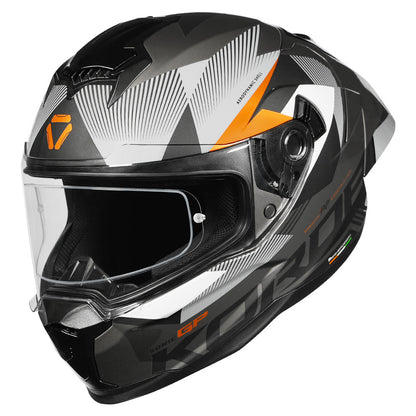 Korda Sonic GP Brave Helmet (Gloss Grey & Gold)
