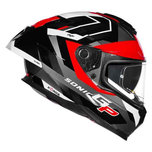 Korda Sonic GP Flash Helmet (Gloss Black White & Red)