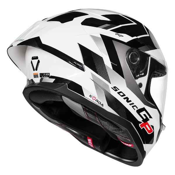 Korda Sonic GP Flash Helmet (Gloss Black & White)
