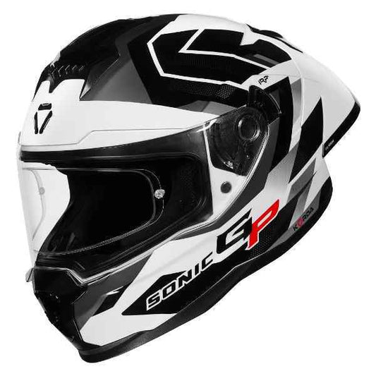 Korda Sonic GP Flash Helmet (Gloss Black & White)