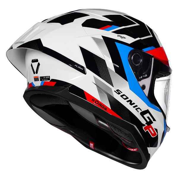 Korda Sonic GP Flash Helmet (Gloss White Red & Blue)