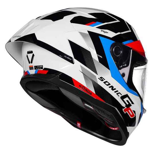 Korda Sonic GP Flash Helmet (Gloss White Red & Blue)