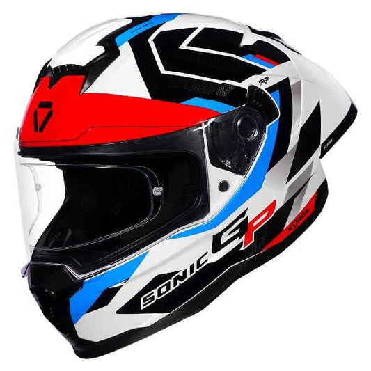 Korda Sonic GP Flash Helmet (Gloss White Red & Blue)