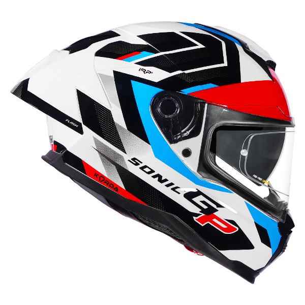 Korda Sonic GP Flash Helmet (Gloss White Red & Blue)