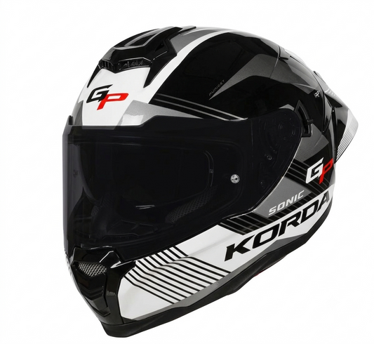 Korda Sonic GP Furiosa White/Black Full Face - Helmet