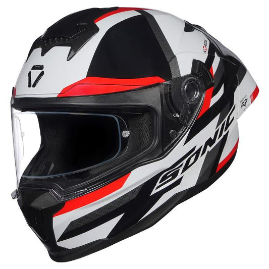 Korda Sonic GP Moze Helmet (Gloss White & Red)