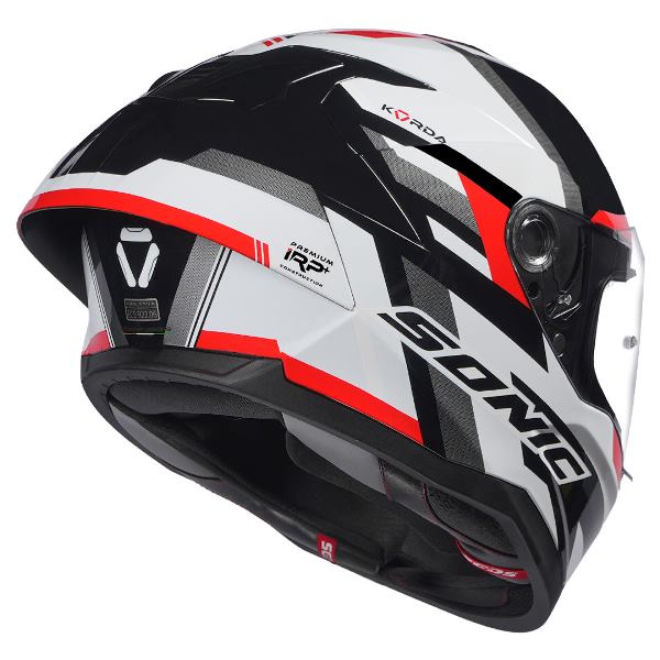 Korda Sonic GP Moze Helmet (Gloss White & Red)