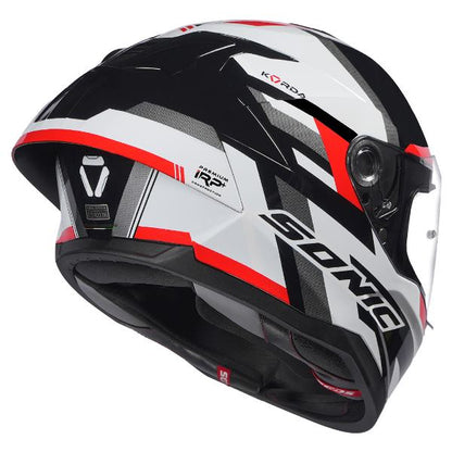 Korda Sonic GP Moze Helmet (Gloss White & Red)