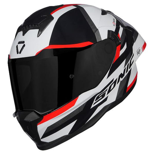 Korda Sonic GP Moze Helmet (Gloss White & Red)