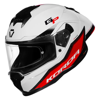 Korda Sonic GP Rapide Gloss White & Red Full Face - Helmet