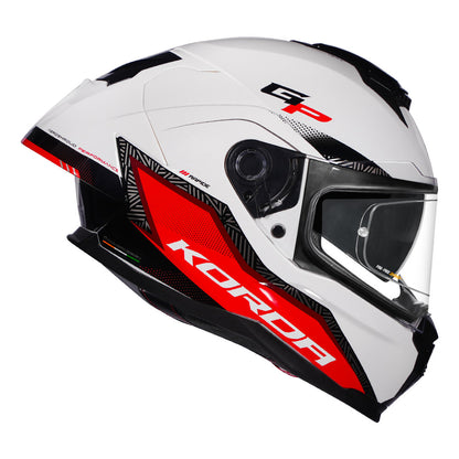 Korda Sonic GP Rapide Gloss White & Red Full Face - Helmet
