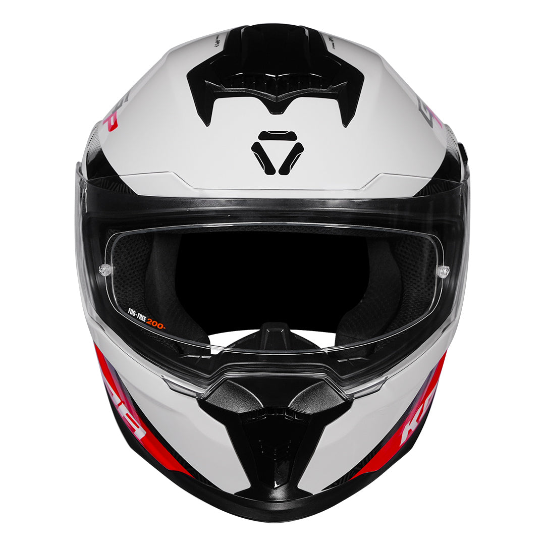 Korda Sonic GP Rapide Gloss White & Red Full Face - Helmet