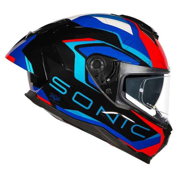 Korda Sonic GP Roadlion Helmet (Gloss Black Red & Blue)