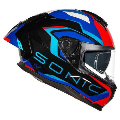 Korda Sonic GP Roadlion Helmet (Gloss Black Red & Blue)