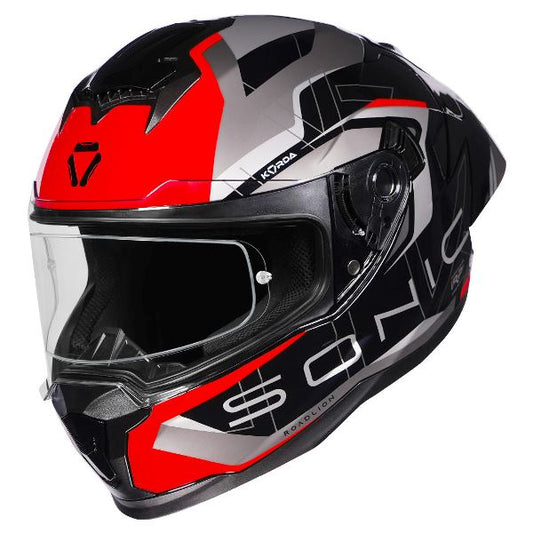 Korda Sonic GP Roadlion Helmet (Gloss Black & Red)
