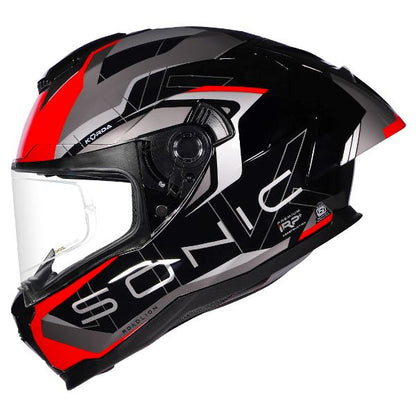 Korda Sonic GP Roadlion Helmet (Gloss Black & Red)