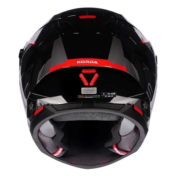 Korda Sonic GP Roadlion Helmet (Gloss Black & Red)