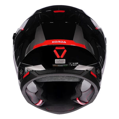 Korda Sonic GP Roadlion Helmet (Gloss Black & Red)