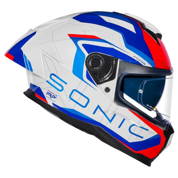 Korda Sonic GP Roadlion Helmet (Gloss White Red & Blue)
