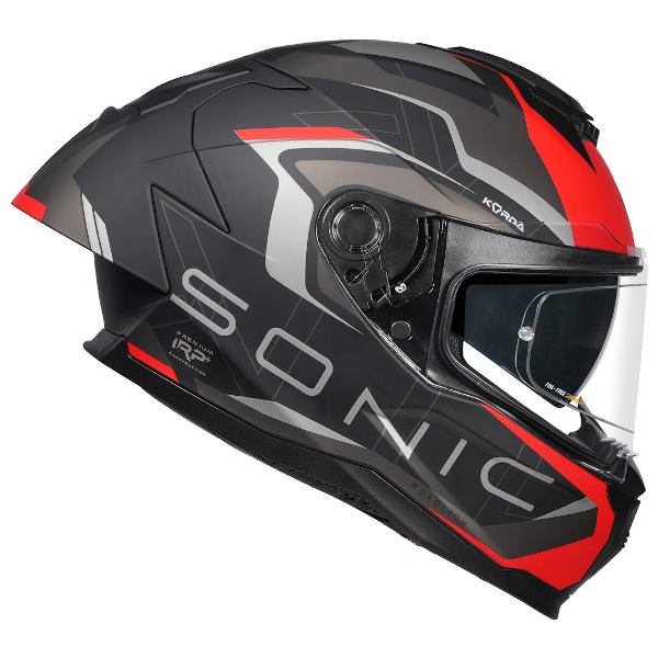 Korda Sonic GP Roadlion Helmet (Matt Black & Red)