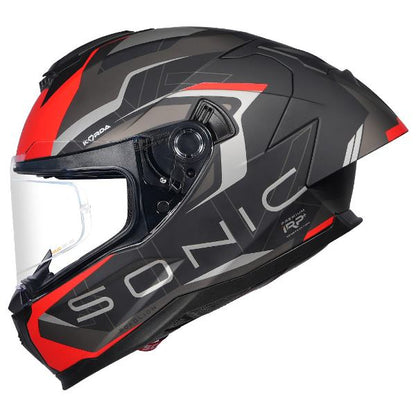 Korda Sonic GP Roadlion Helmet (Matt Black & Red)
