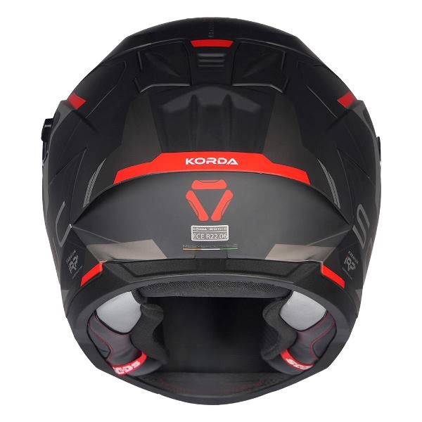 Korda Sonic GP Roadlion Helmet (Matt Black & Red)