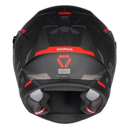 Korda Sonic GP Roadlion Helmet (Matt Black & Red)