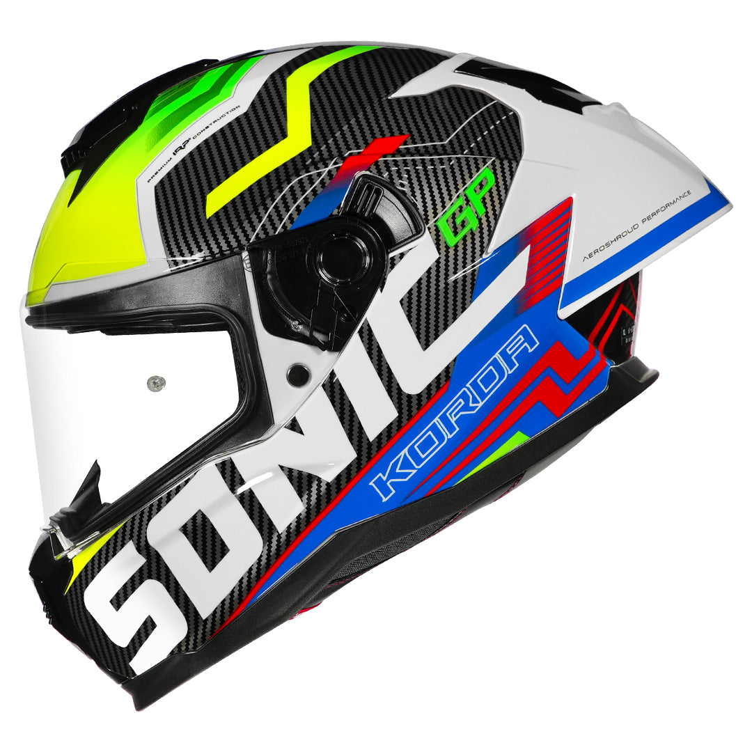 Korda Sonic GP SPI-D Fluorescent Yellow Helmet