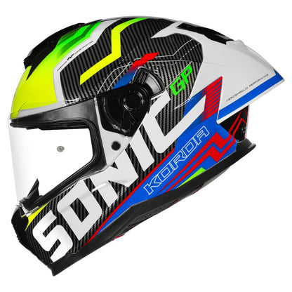 Korda Sonic GP SPI-D Fluorescent Yellow Helmet