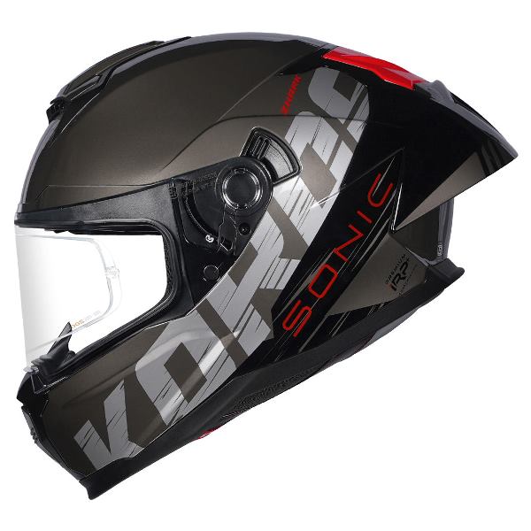 Korda Sonic GP Zhark Helmet (Gloss Grey & Red)