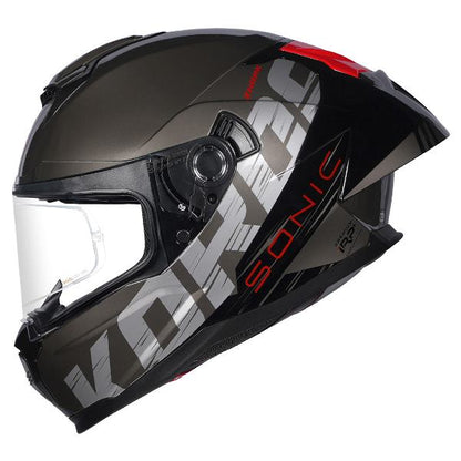 Korda Sonic GP Zhark Helmet (Gloss Grey & Red)