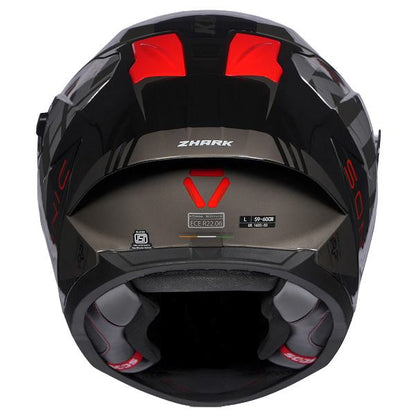 Korda Sonic GP Zhark Helmet (Gloss Grey & Red)