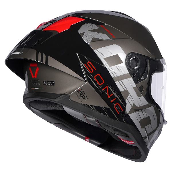 Korda Sonic GP Zhark Helmet (Gloss Grey & Red)