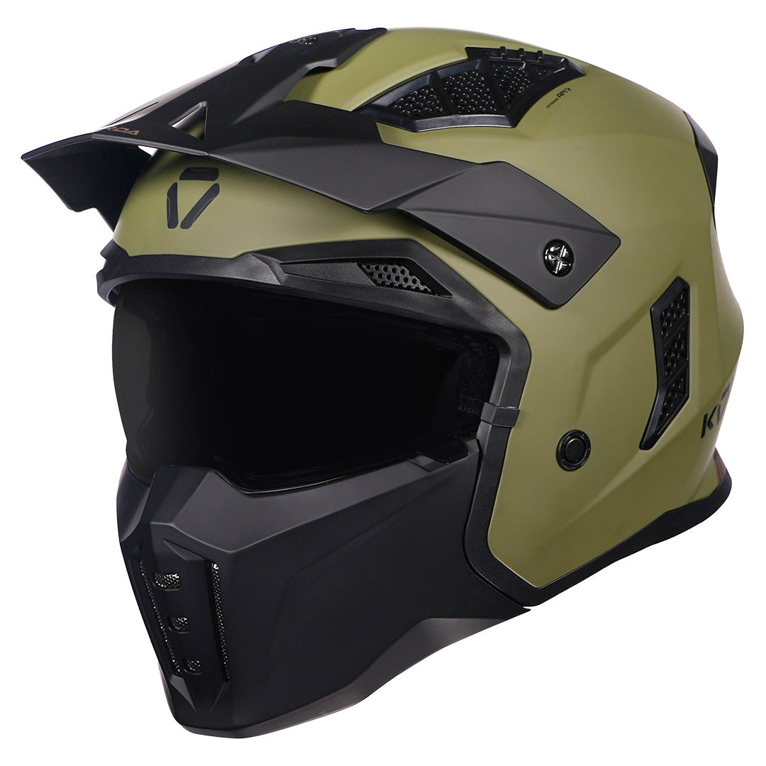 Korda StormTrooper Modular Solid Helmet (Olive Green)