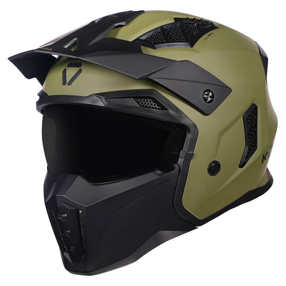 Korda StormTrooper Modular Solid Helmet (Olive Green)