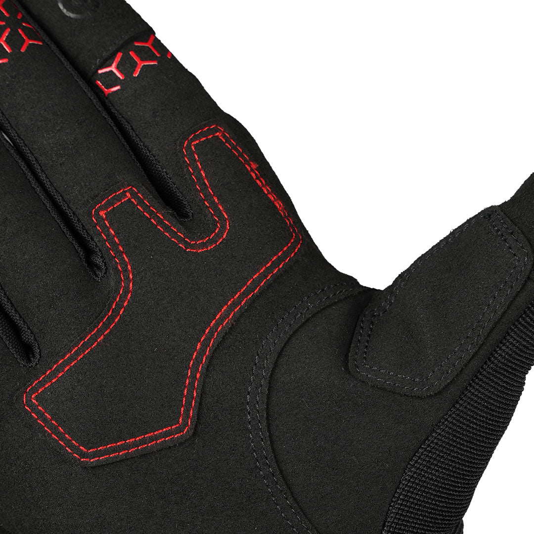Korda Triad Riding Gloves With Super Fabric - Black & Red