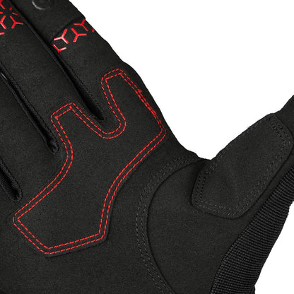 Korda Triad Riding Gloves With Super Fabric - Black & Red
