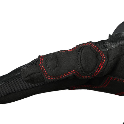 Korda Triad Riding Gloves With Super Fabric - Black & Red