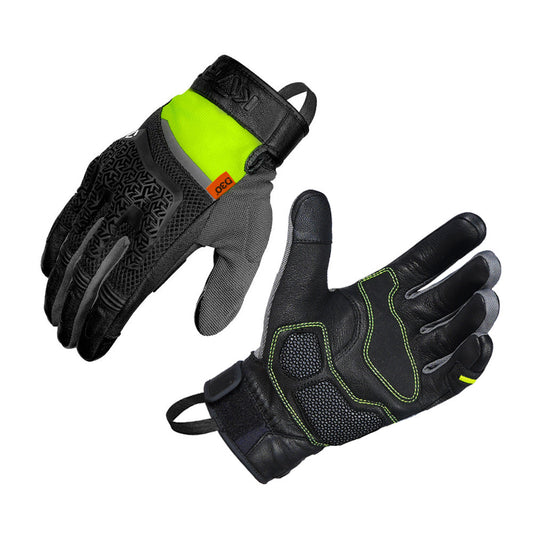 Korda Adventure Riding Gloves with D3O - Fluorescent Yellow